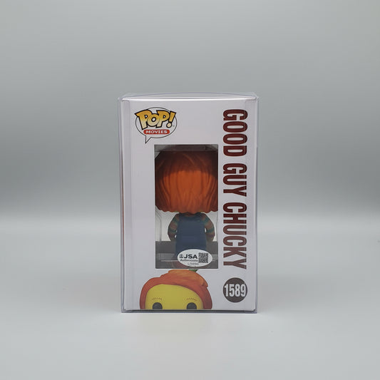Good Guy Chucky Funko Pop – Signed by Alex Vincent with Quote "Chucky Will Find Me," JSA Certified
