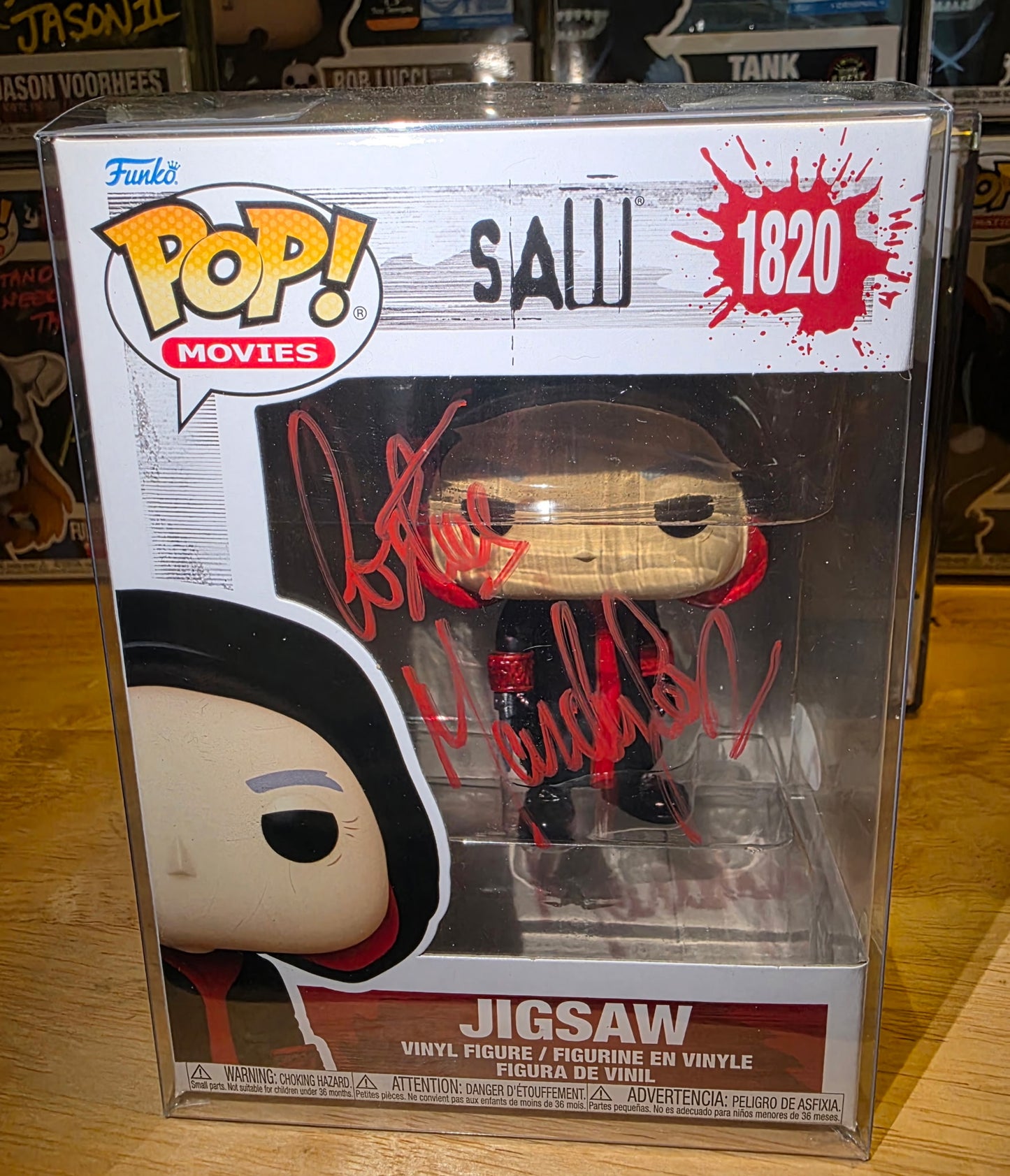Funko Pop! SAW #1820 – Signed by Costas Mandylor, JSA Certified