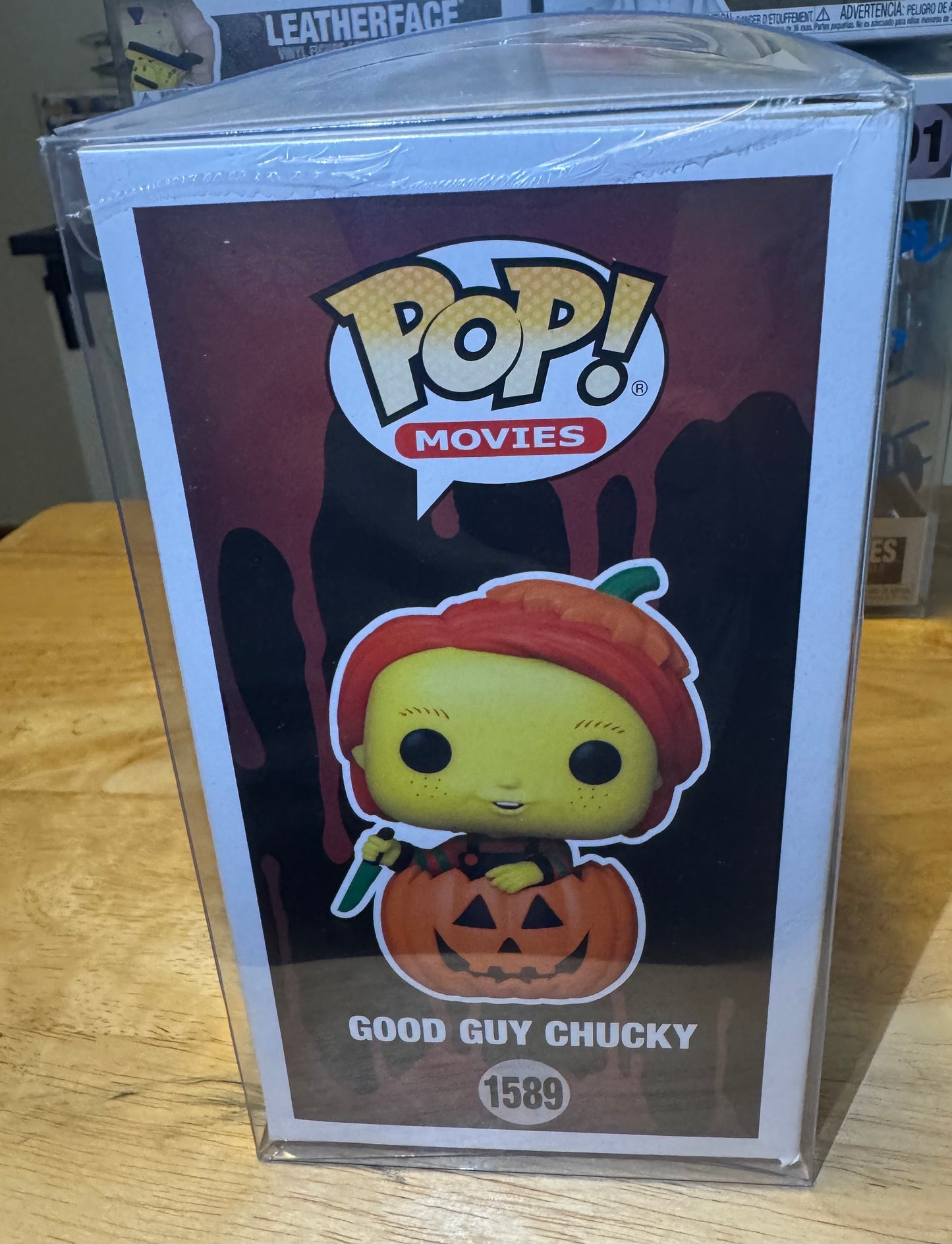 Good Guy Chucky Funko Pop – Signed by Alex Vincent with Quote "Chucky Will Find Me," JSA Certified