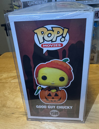 Good Guy Chucky Funko Pop – Signed by Alex Vincent with Quote "Chucky Will Find Me," JSA Certified